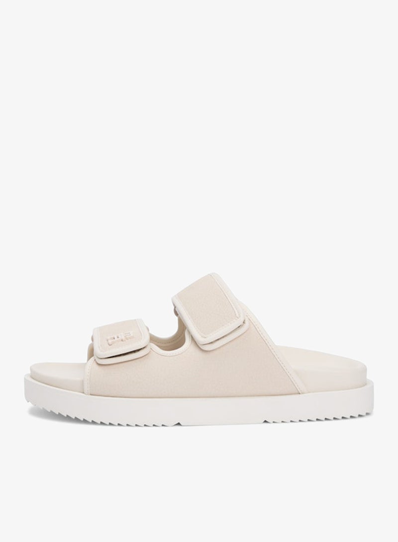 TOMMY HILFIGER Leather Double Strap Serrated Sandals - Image 2